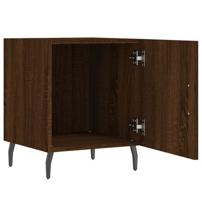 vidaXL Table de chevet chêne marron 40x40x50 cm bois d’ingénierie