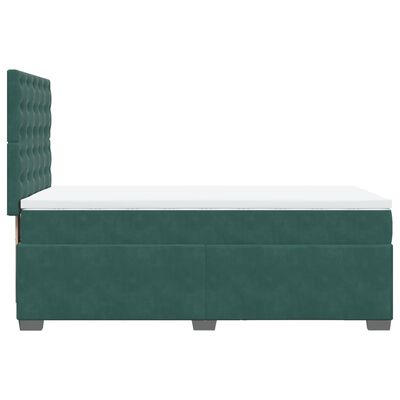 vidaXL Sommier à lattes de lit avec matelas Vert foncé 90x190 cm