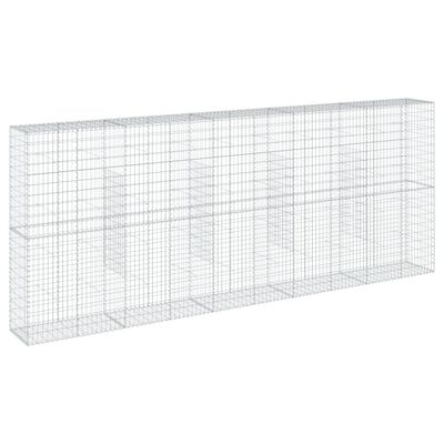 vidaXL Panier gabion avec couvercle 500x50x200 cm fer galvanisé