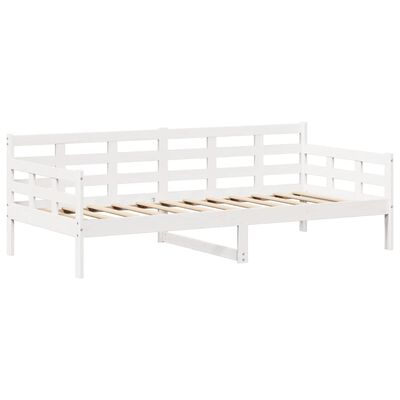 vidaXL Ensemble de lit de jour et de banc et toit sans matelas blanc