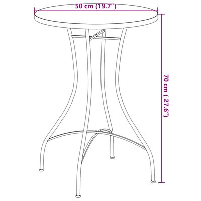 vidaXL Ensemble de bistro mosaïque terre cuite blanc fer et céramique