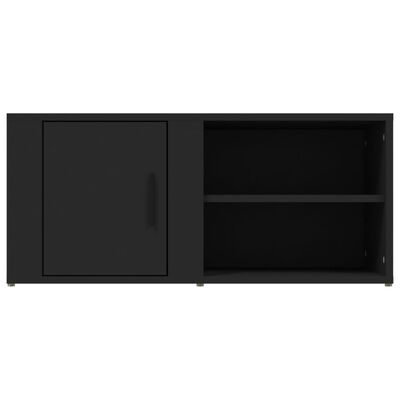 vidaXL Meubles TV 2 pcs Noir 80x31,5x36 cm Bois d'ingénierie