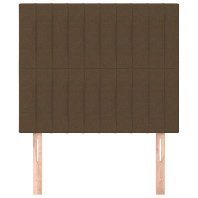 vidaXL Têtes de lit 2 pcs Marron Foncé 100x5x78/88 cm Tissu