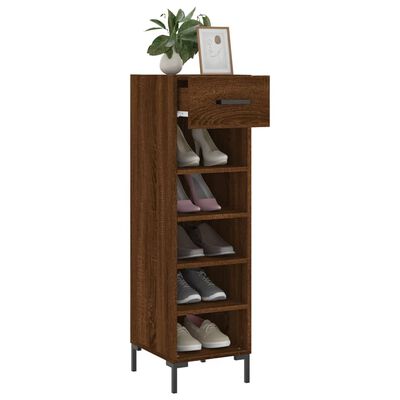 vidaXL Meuble à chaussures chêne marron 30x35x105 cm bois d'ingénierie