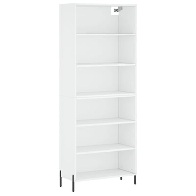 vidaXL Buffet blanc 69,5x32,5x180 cm bois d'ingénierie