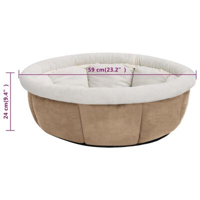 vidaXL Lit pour chien 59x59x24 cm Beige