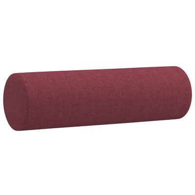 vidaXL Canapé 3 places avec oreillers décoratifs bordeaux 180 cm tissu