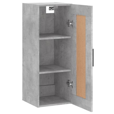 vidaXL Armoire murale gris béton 34,5x34x90 cm bois d'ingénierie