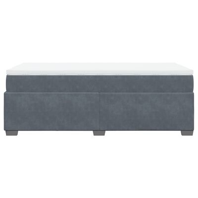 vidaXL Sommier à lattes de lit avec matelas Gris foncé 100x200 cm