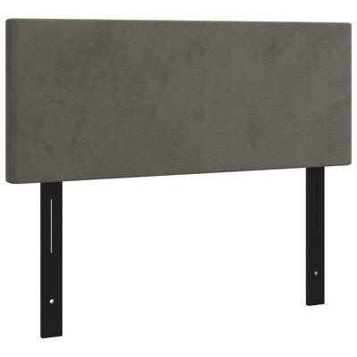 vidaXL Tête de lit gris foncé 100x5x78/88 cm velours