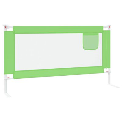 vidaXL Barrière de sécurité de lit d'enfant Vert 160x25 cm Tissu