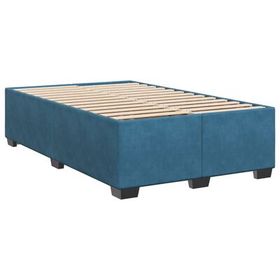 vidaXL Sommier à lattes de lit et matelas bleu 120x200 cm velours