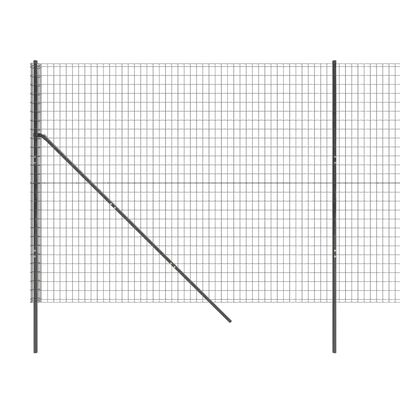 vidaXL Clôture en treillis métallique anthracite 1,6x10 m