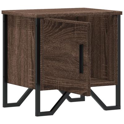 vidaXL Tables de chevet 2pcs chêne marron 40x30x40cm bois d'ingénierie