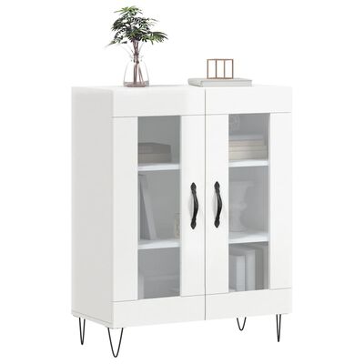 vidaXL Buffet Blanc brillant 69,5x34x90 cm Bois d'ingénierie