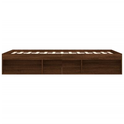 vidaXL Cadre de lit sans matelas chêne marron 140x200 cm