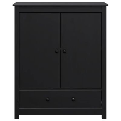 vidaXL Buffet Noir 83x41,5x100 cm Bois massif de pin