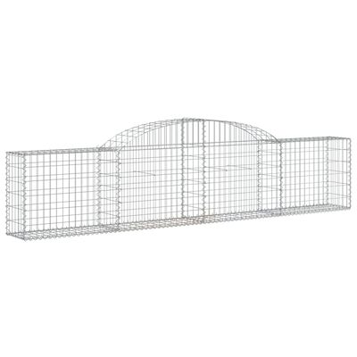 vidaXL Paniers à gabions arqués 17 pcs 300x30x60/80 cm Fer galvanisé