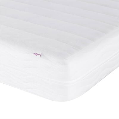 vidaXL Lit avec matelas marron foncé 200x200 cm tissu