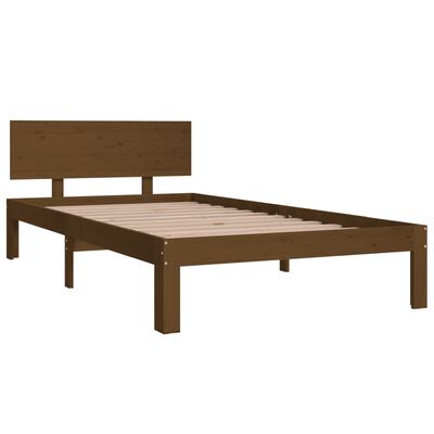 vidaXL Cadre de lit sans matelas marron miel pin massif 100x200 cm