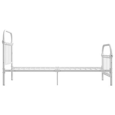 vidaXL Cadre de lit sans matelas blanc métal 100x200 cm