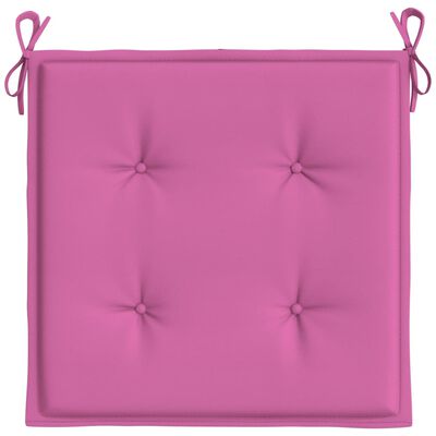 vidaXL Coussins de chaise de jardin lot de 4 rose 40x40x3 cm