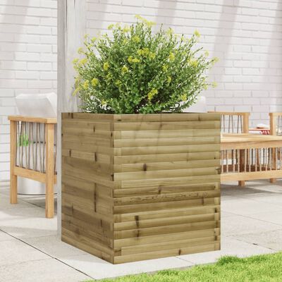 vidaXL Jardinière 60x60x68,5 cm bois de pin imprégné