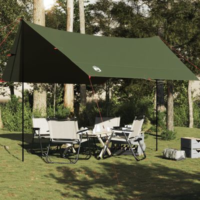 vidaXL Bâche de camping vert olive 438x376x212 cm imperméable