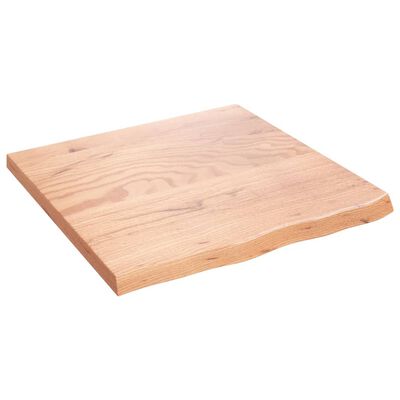 vidaXL Comptoir de salle de bain marron 60x60x(2-4) cm bois traité