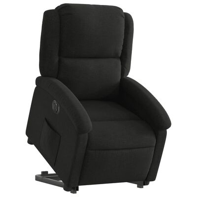 vidaXL Fauteuil inclinable électrique noir tissu