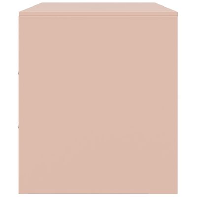 vidaXL Meuble TV rose 67x39x44 cm acier