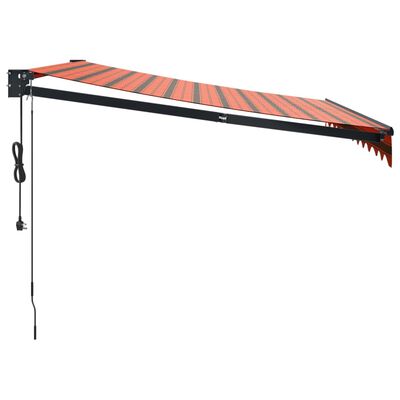 vidaXL Auvent rétractable automatique orange et marron 3x2,5 m