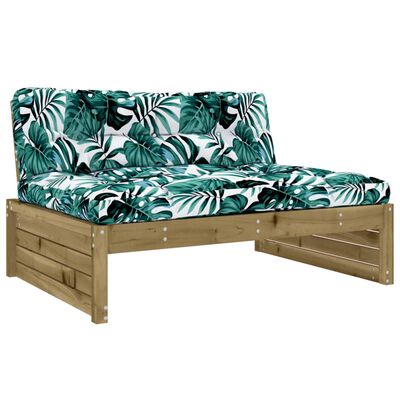 vidaXL Salon de jardin 6 pcs avec coussins bois de pin imprégné