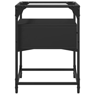 vidaXL Tables de chevet 2 pcs noir 40x40x55 cm bois d’ingénierie