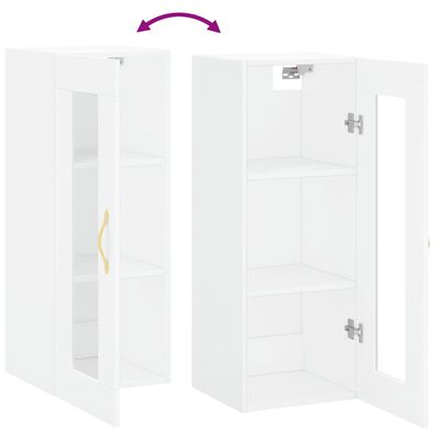 vidaXL Armoire murale blanc 34,5x34x90 cm