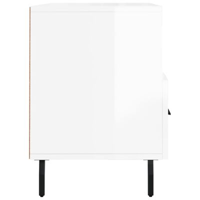 vidaXL Meuble TV Blanc brillant 102x36x50 cm Bois d'ingénierie