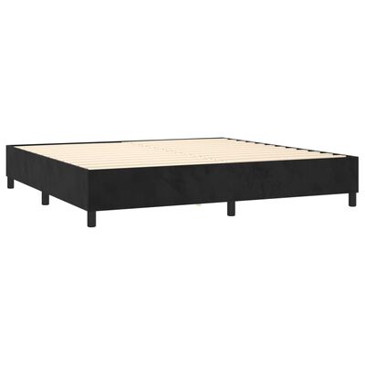 vidaXL Sommier à lattes de lit et matelas Noir 200x200 cm Velours