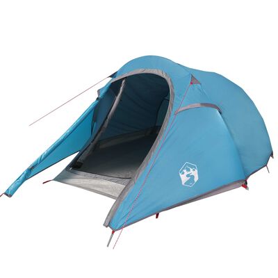 vidaXL Tente de camping tunnel 3 personnes bleu imperméable