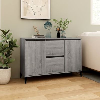 vidaXL Buffet Sonoma gris 104x35x70 cm Bois d'ingénierie