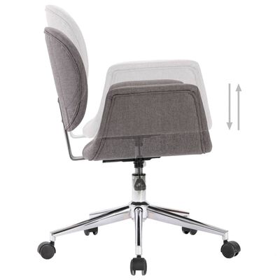 vidaXL Chaise pivotante à manger Gris Tissu