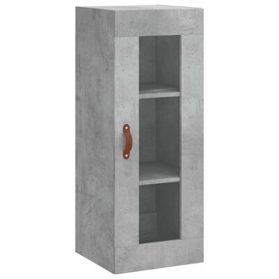 vidaXL Buffet haut Gris béton 34,5x34x180 cm Bois d'ingénierie