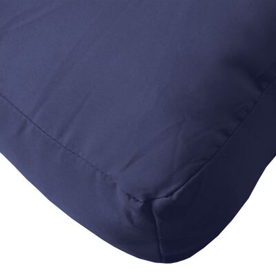 vidaXL Coussin de palette bleu marine 60x40x12 cm tissu