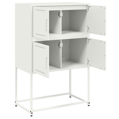 vidaXL Buffet blanc 68,5x38,5x107 cm acier