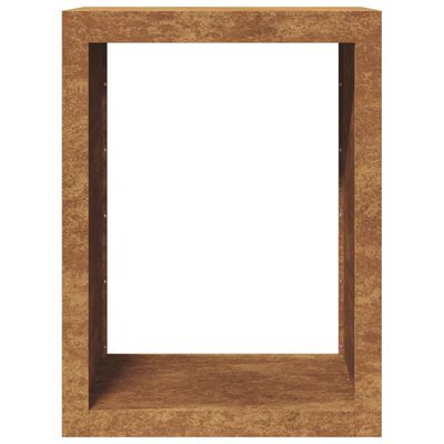 vidaXL Portant de bois de chauffage 60x40x80 cm acier corten