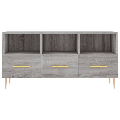 vidaXL Meuble TV sonoma gris 102x36x50 cm bois d'ingénierie