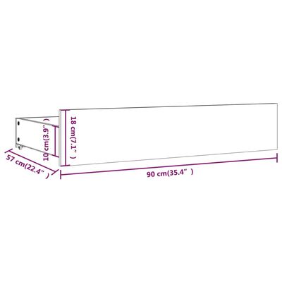 vidaXL Tiroirs de lit 4 pcs Noir Bois de pin massif