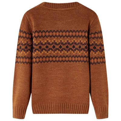 Pull-over tricoté pour enfants cognac 128