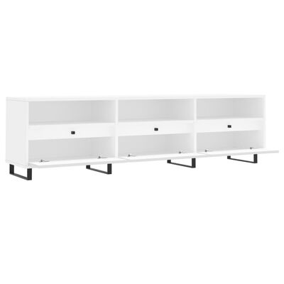 vidaXL Meuble TV blanc 150x30x44,5 cm bois d'ingénierie