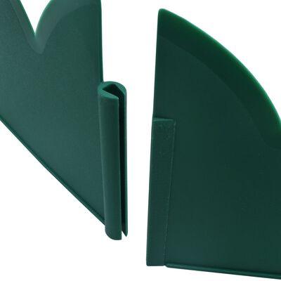 vidaXL Bordures de jardin 10 pcs Vert 65x15 cm PP