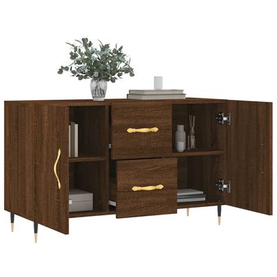 vidaXL Buffet chêne marron 100x36x60 cm bois d'ingénierie